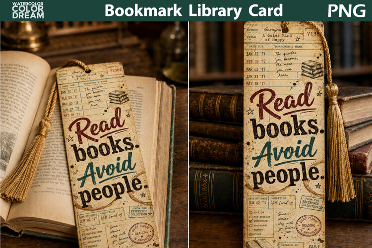 Read Books Bookmark | Funny Introvert Quote Printable example image 1