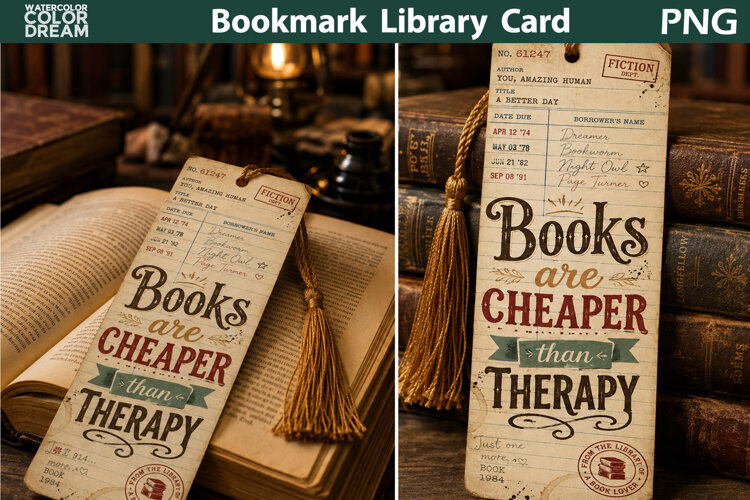 Books Are Cheaper Quote | Funny Reader Bookmark example image 1