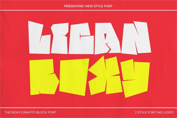 Lican Boxy Graffiti Block Font | Heavy Urban Display Typefac example image 1