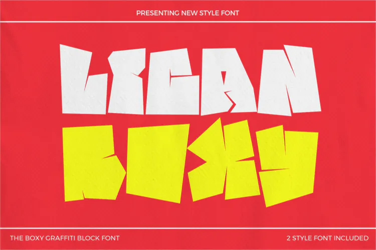 Lican Boxy Graffiti Block Font | Heavy Urban Display Typefac