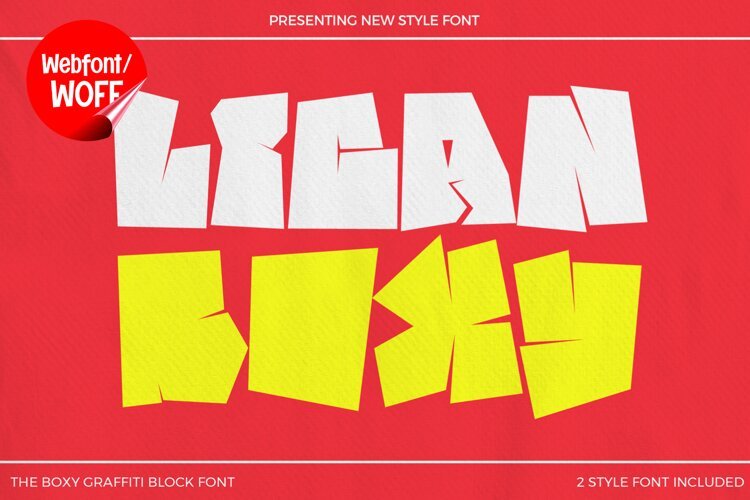 Lican Boxy Webfont Graffiti Block Display Font | Bold Urban example image 1