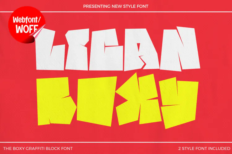 Lican Boxy Webfont Graffiti Block Display Font | Bold Urban