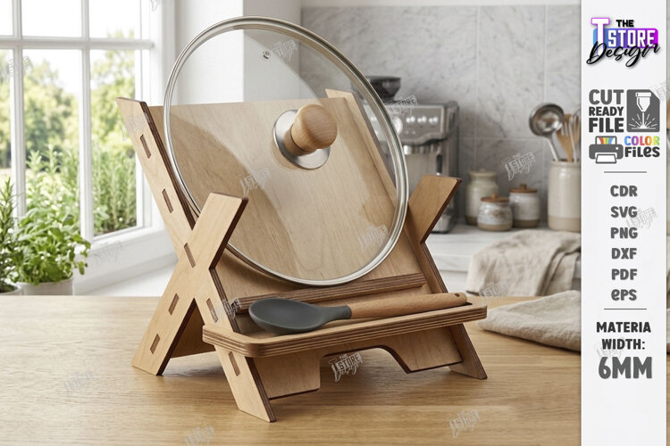 Lid Holder Laser Cut | Kitchen Utensil | Kitchen Accessories example image 1