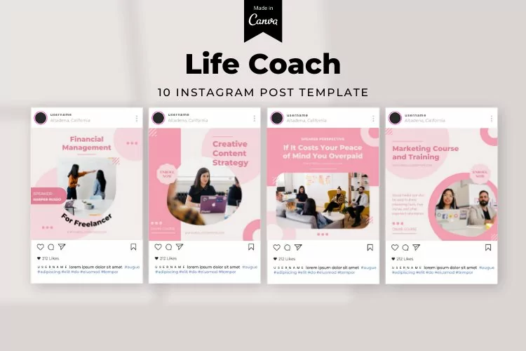 Life Coach Instagram Post Canva Template