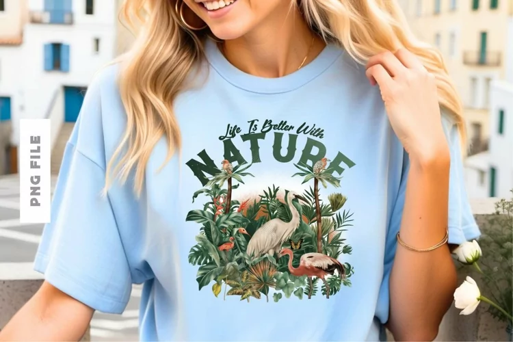 Life Is Better With Nature T shirt Design