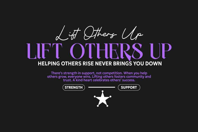 Lift Others Up Urban Typography T-shirt Design