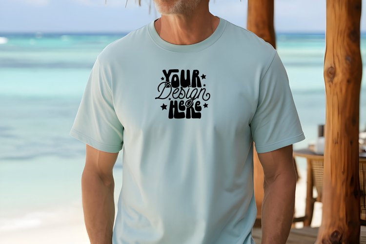 Light Blue Tshirt Mockup 5000 , Mockup example image 1