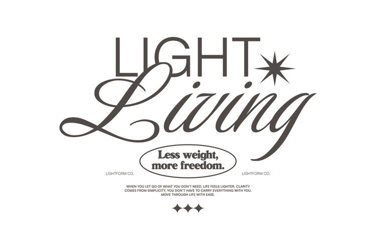 Light Living Typography Quotes T-shirt Design