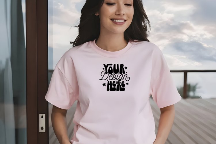 Light Blue Tshirt Mockup 5000 , Mockup example image 1