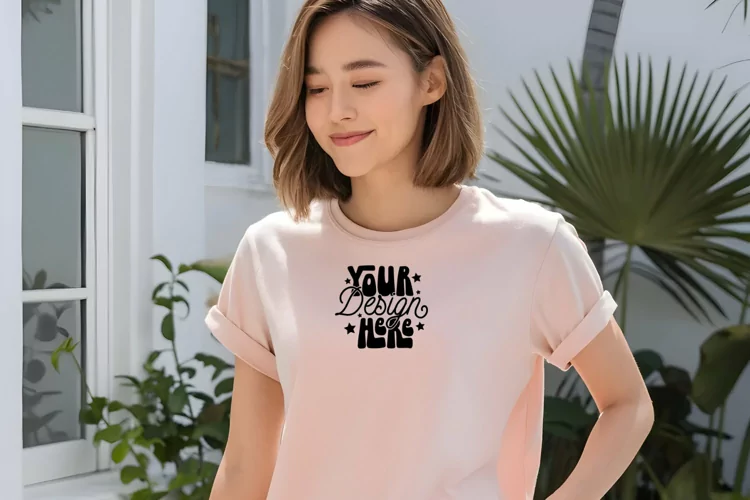 Light Blue Tshirt Mockup 5000 , Mockup