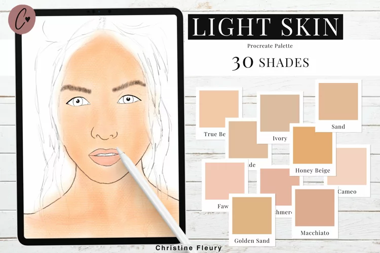 Procreate Color Palette - Light Skin Tones