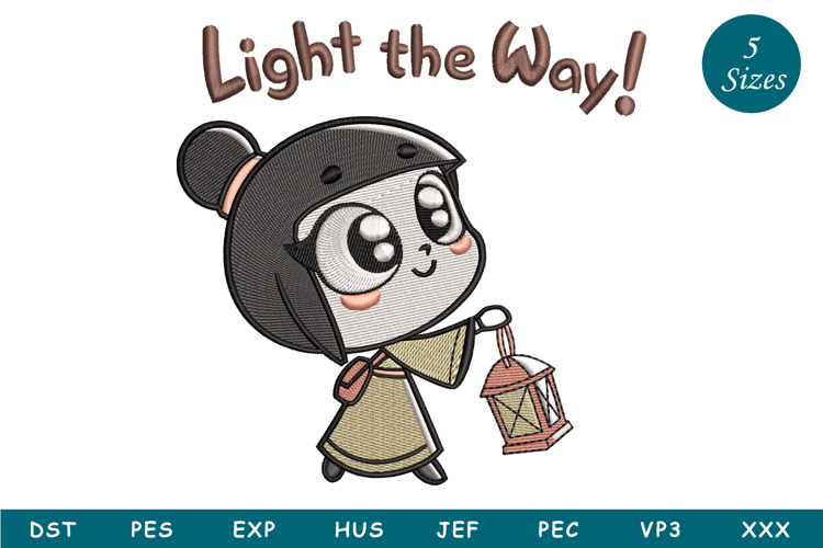 Light The Way Embroidery Design