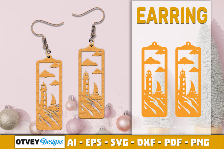 Earring Template SVG Image 5