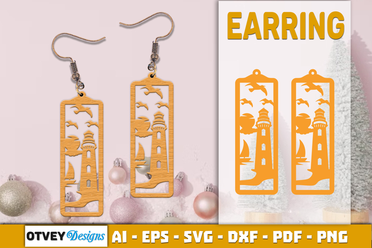 Earring Template SVG Image 4