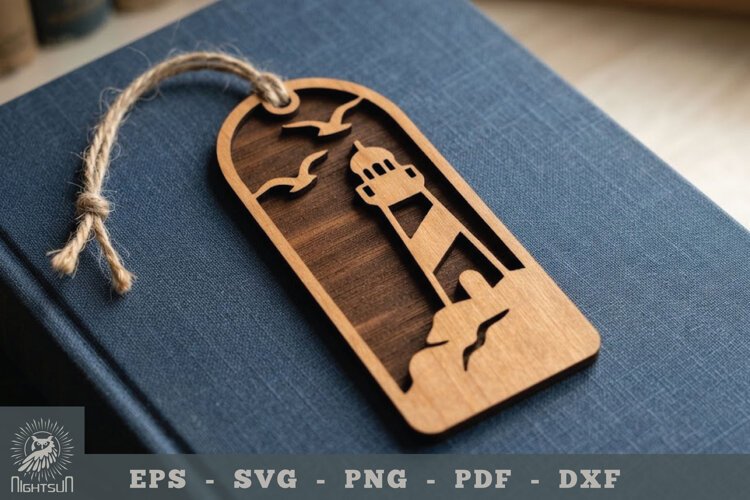 Lighthouse Lasercut Bookmark example image 1