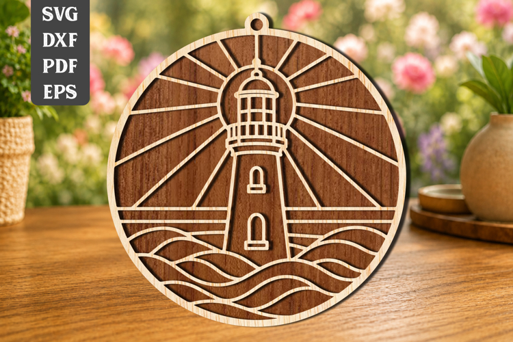 Lighthouse Suncatcher Laser Cut SVG