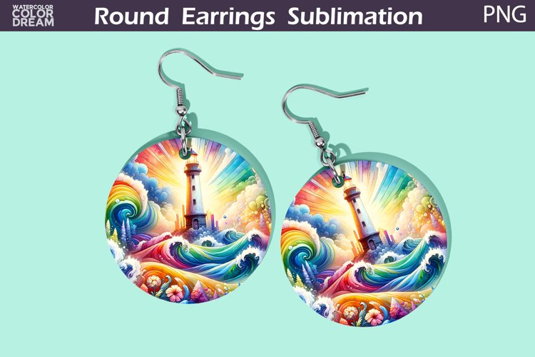 Lighthouse Round Earrings | Ocean Earrings