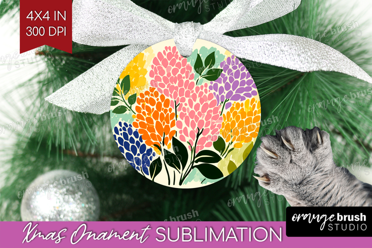 Lilac Modern Floral Ornament PNG Sping Flower PNG