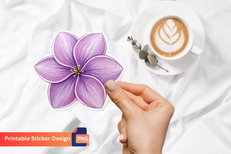Purple Flower Clipart Image 2