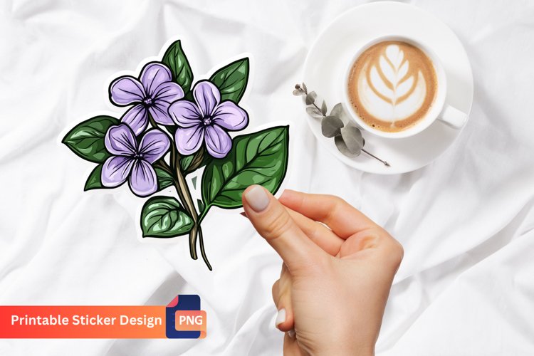 Purple Flower Clipart Image 7