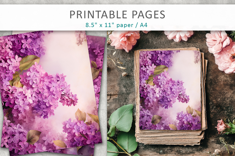 lilac flowers printable pages