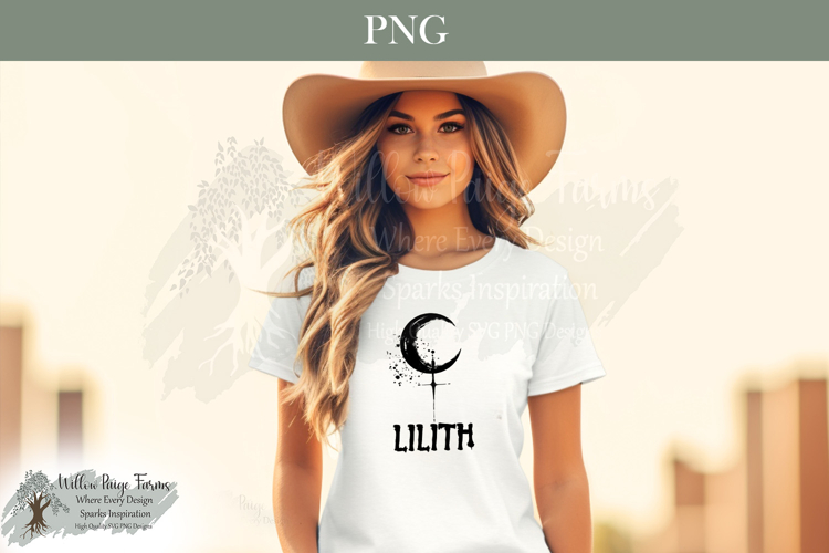 Lilith Symbol | Hand Drawn Gothic Wiccan Emblem of Rebellion