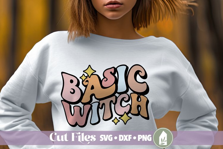 Retro Halloween Designs, Basic Witch SVG, Funny Halloween