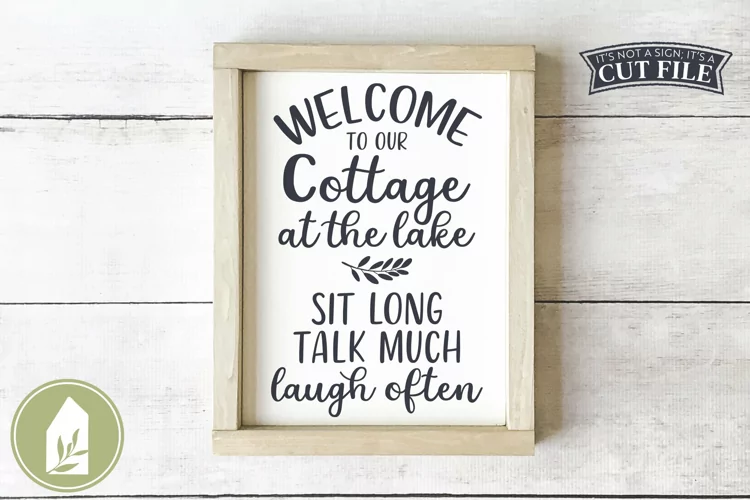 Lake SVG, Summer SVG, Welcome to our Cottage by the Lake
