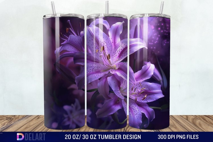 Lily Flowers Tumbler Wrap example image 1