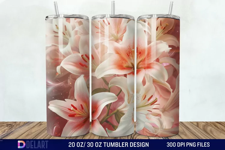 Lily Flowers Tumbler Wrap