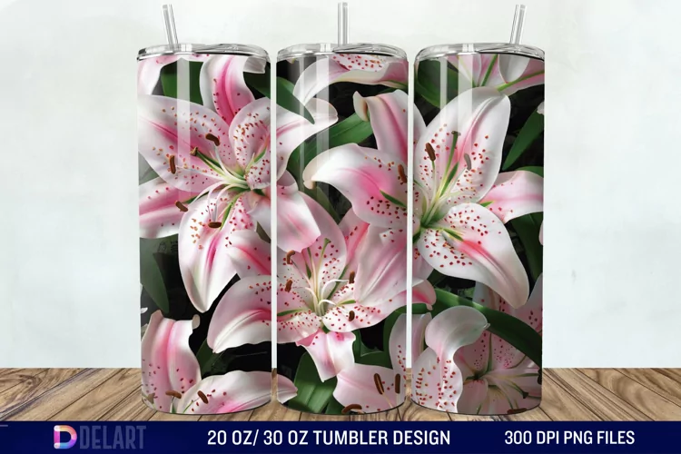 Lily Flowers Tumbler Wrap