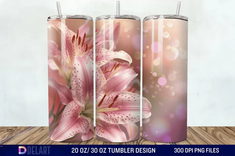 Lily Flowers Tumbler Wrap