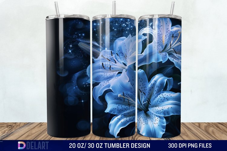 Lily Flowers Tumbler Wrap example image 1