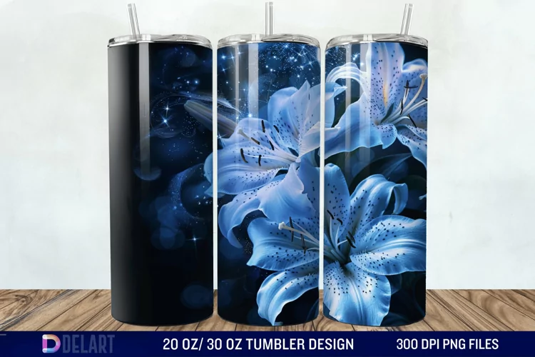 Lily Flowers Tumbler Wrap
