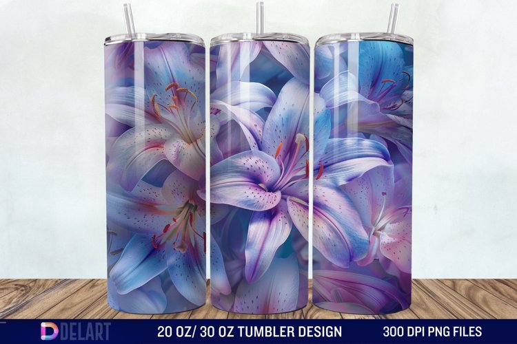 Lily Flowers Tumbler Wrap example image 1