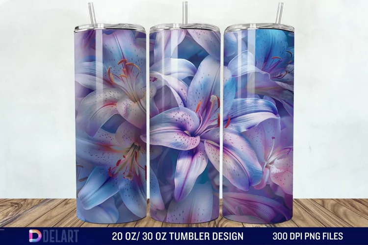 Lily Flowers Tumbler Wrap