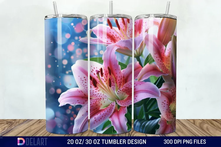 Lily Flowers Tumbler Wrap