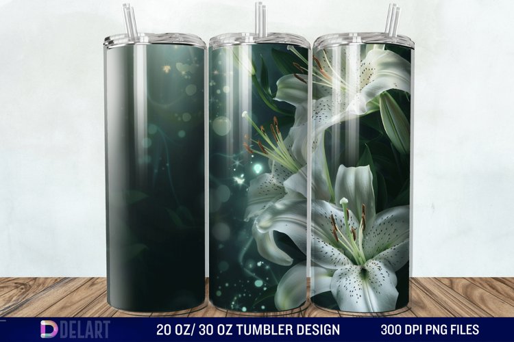 Lily Flowers Tumbler Wrap example image 1
