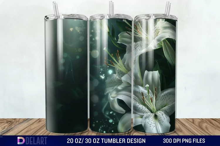 Lily Flowers Tumbler Wrap