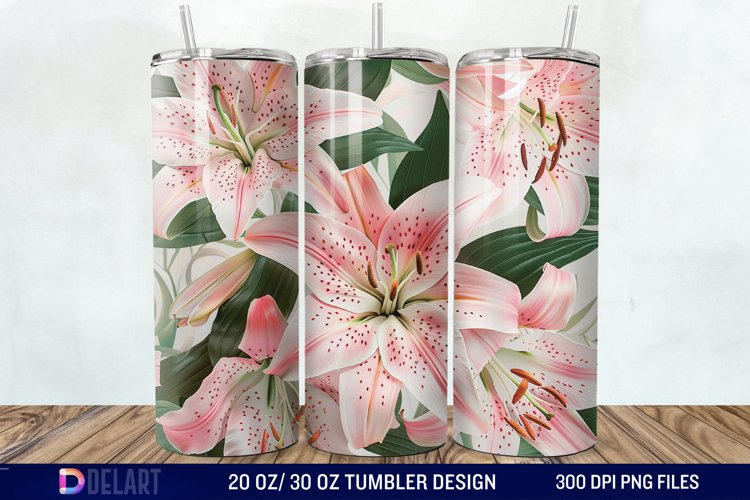 Lily Flowers Tumbler Wrap example image 1
