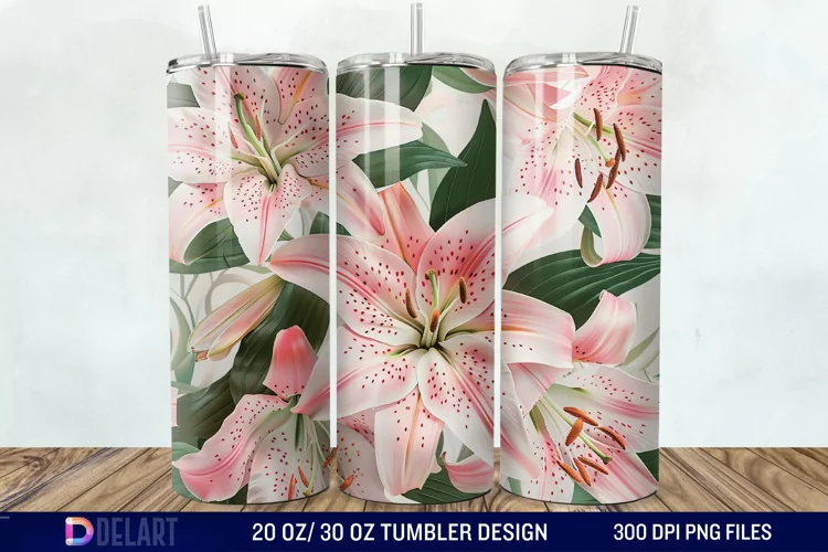 Lily Flowers Tumbler Wrap