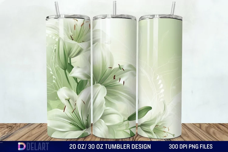Lily Flowers Tumbler Wrap