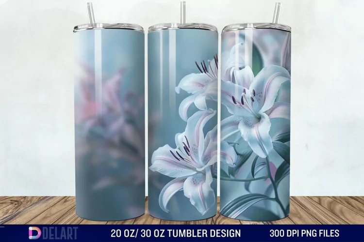 Lily Flowers Tumbler Wrap