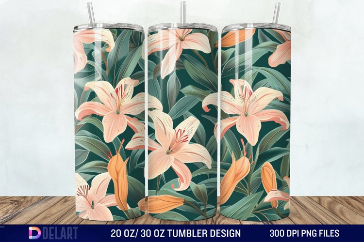 Lily Flowers Tumbler Wrap example image 1