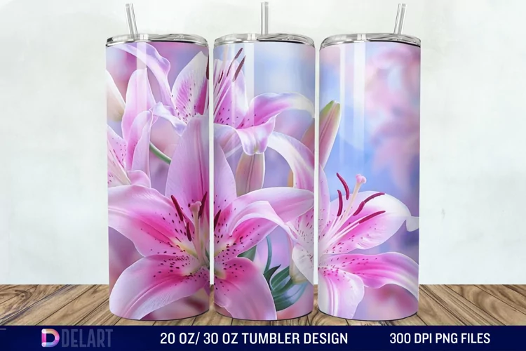 Lily Flowers Tumbler Wrap
