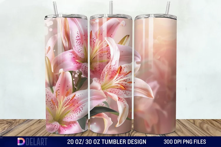 Lily Flowers Tumbler Wrap