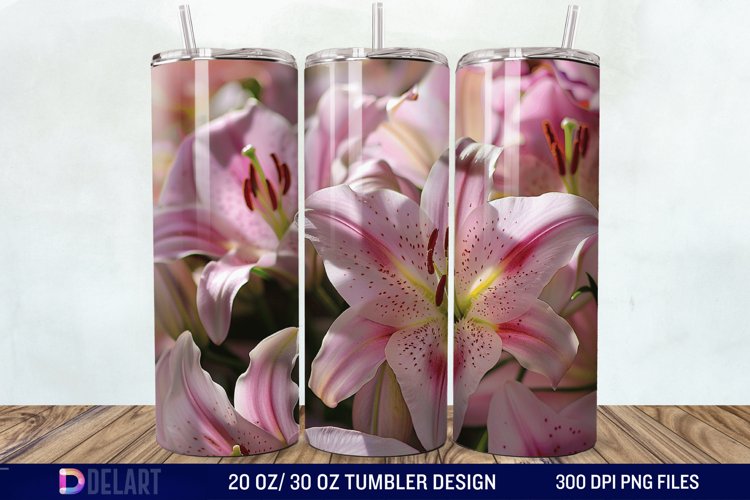 Lily Flowers Tumbler Wrap example image 1
