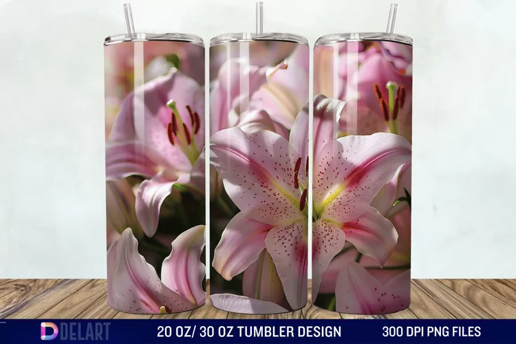 Lily Flowers Tumbler Wrap