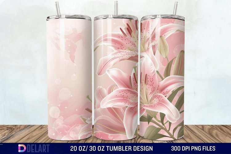 Lily Flowers Tumbler Wrap example image 1