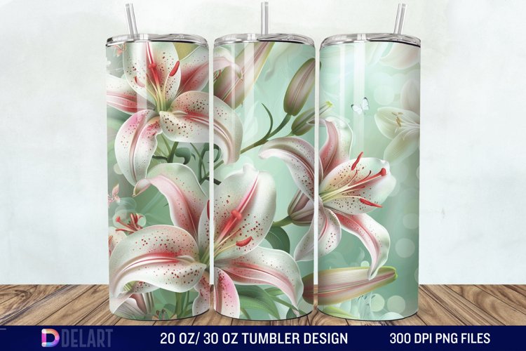 Lily Flowers Tumbler Wrap example image 1